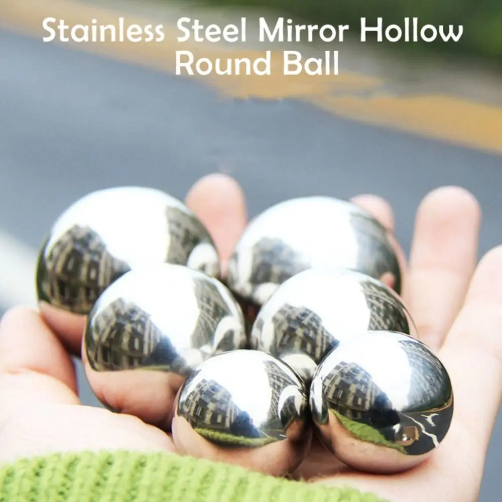 Ornament Anti-Corrosive Metal Mirror Hollow Ball 304 Stainless Steel Ball For Home /Garden/Malls Decoration High Gloss Sphere