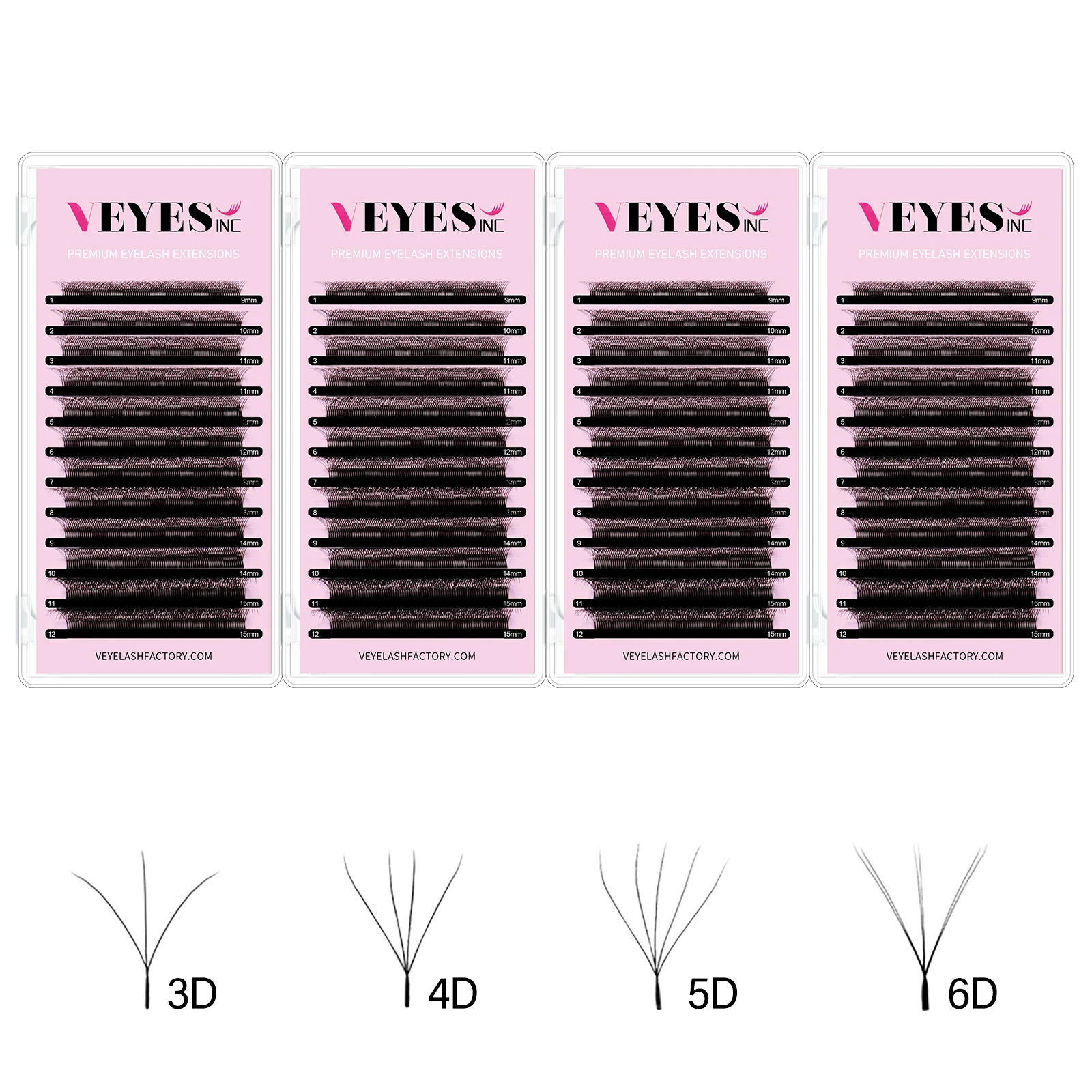 Veyes Inc W Shape Eyelash Extensions Veyelash Automatic Flowering Bloom 3D 4D 5D 6D Premade fans Natural Soft Dense Individual