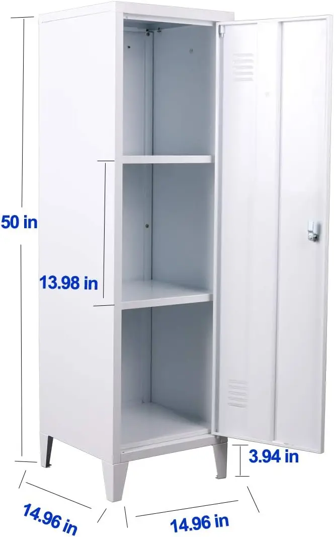 Metal Cabinet Home Office Storage Cabinets with Doors and Shelves Lockable File Cabinet Organizer Coat Lockers for Kids