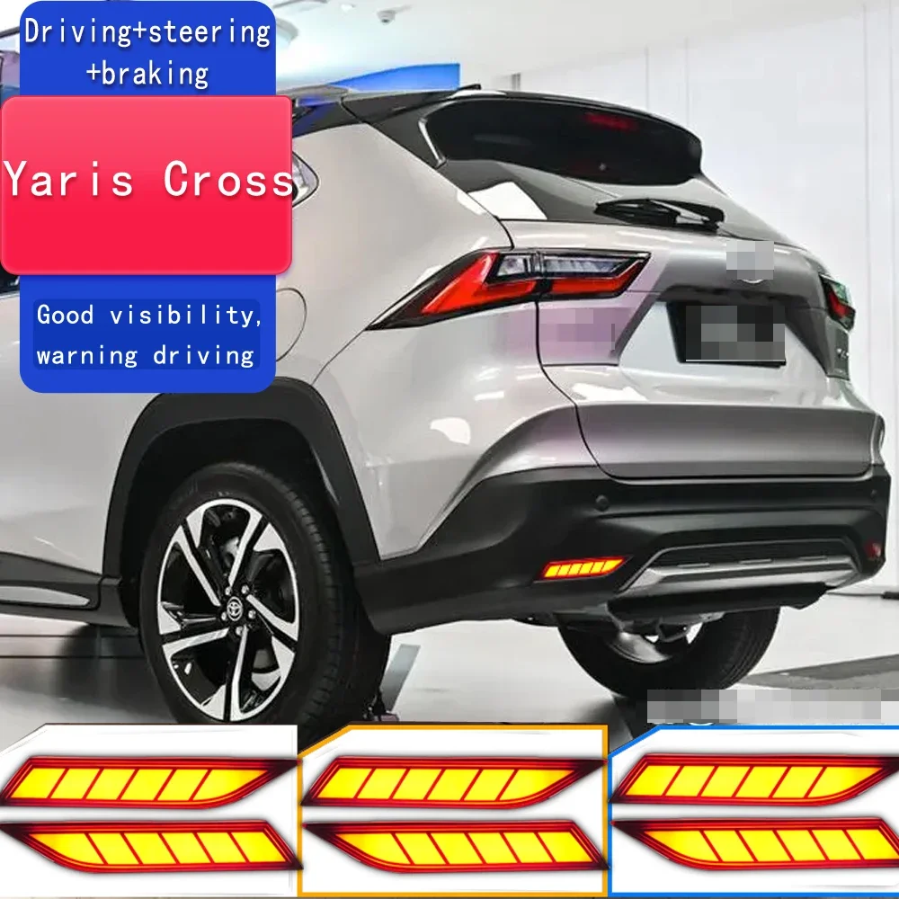 

2PCS 3-in-1 LED Rear Bumper Light for Toyota Yaris Cross 2023-2024 – Running/Brake/Turn Signal Reflector, 12V IP67 Waterproof