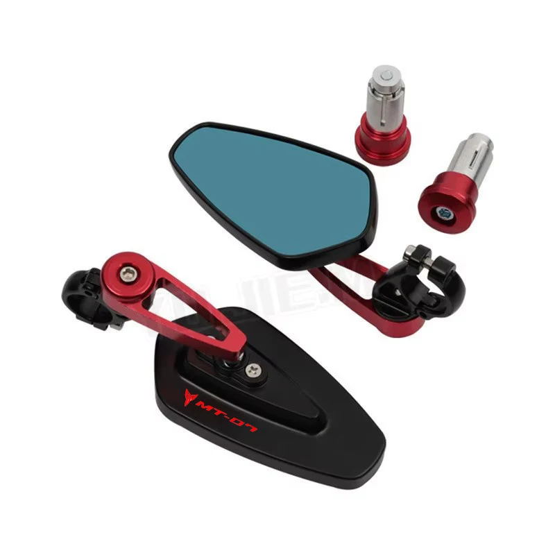 مناسبة ل MT-07 MT 07 دراجة نارية مرآة الرؤية الخلفية CNC المقود مرآة الرؤية الخلفية الملحقات دراجة نارية عالمية #4