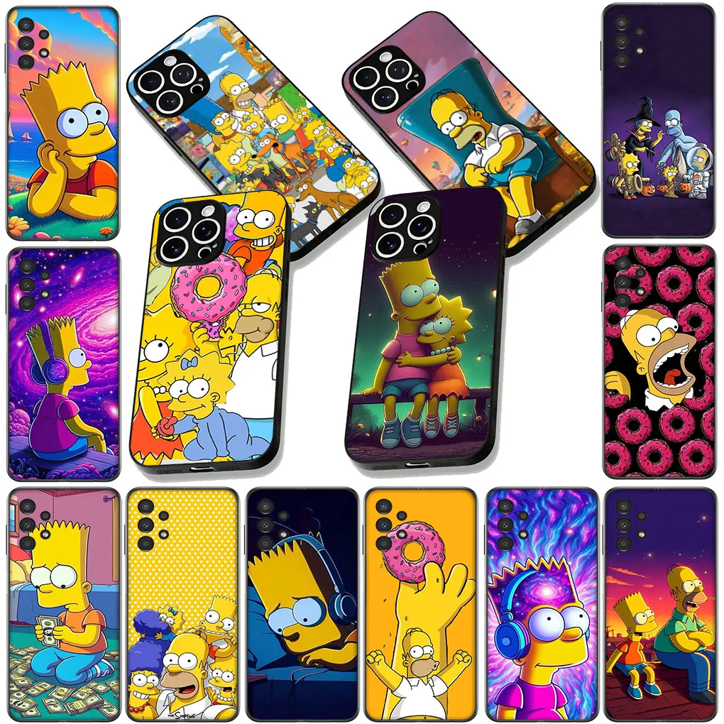 Чехол S-Simpsons Comics Bart для Motorola Moto E13 E20 E32 E22 G22 G23 G32 G60 G72 G7 G82 G8 G9 Plus с мощным корпусом для телефона