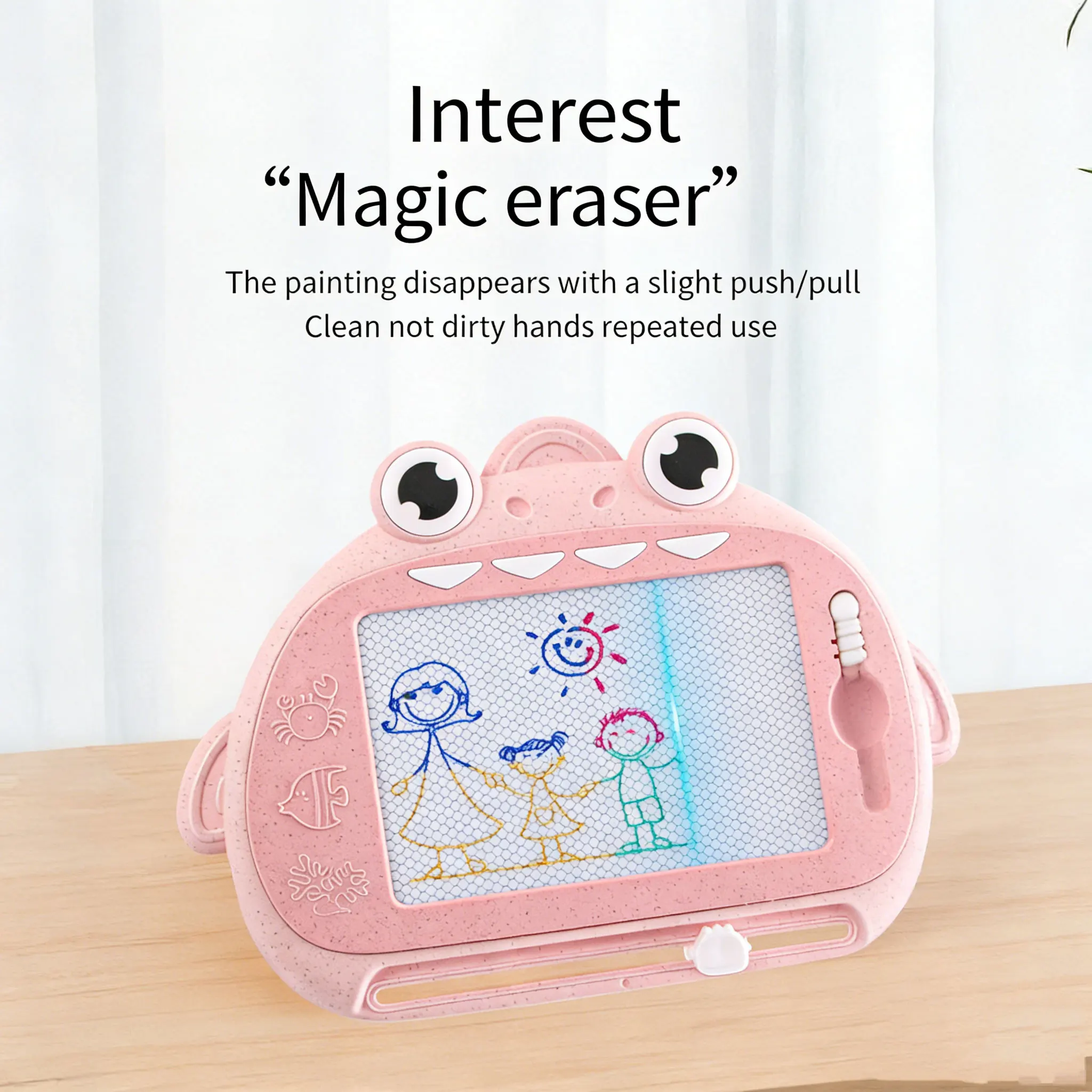 Cartoon Kidsren's kleurrijke magnetische tekentafel, opnieuw uitwisbare graffiti schrijfbord, educatief speelgoed voor kleuterschool vroeg onderwijs