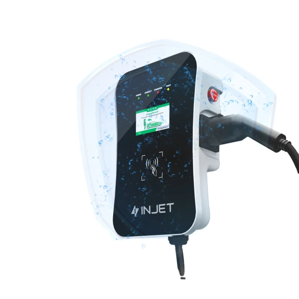 INJET ODM Chargeur Voiture Electrique 22kW شاحن EV مزدوج الدفع 22kw مع منصة إدارة محطة شحن السيارة
