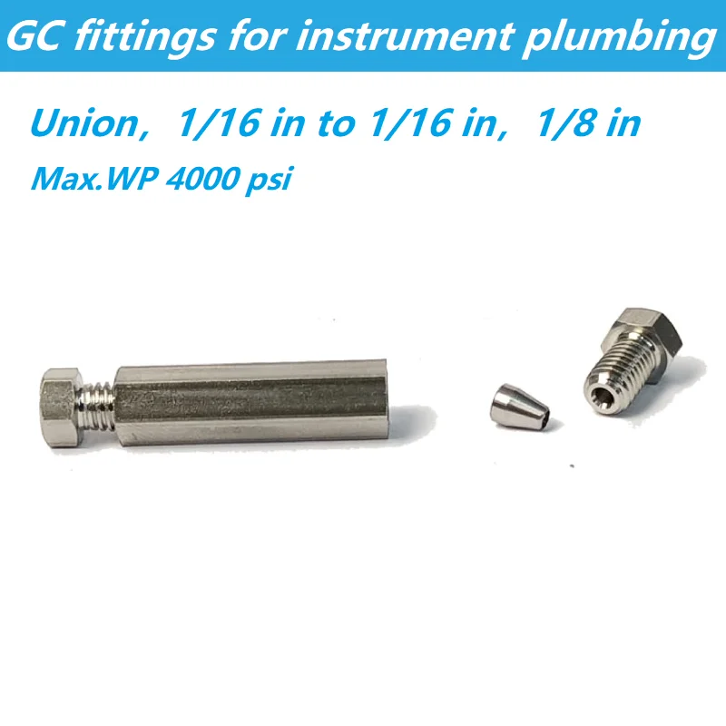 1/16 zoll Union 1/8 zoll GC HPLC Armaturen für Instrument Sanitär Edelstahl Stecker für Agilent Shimadzu