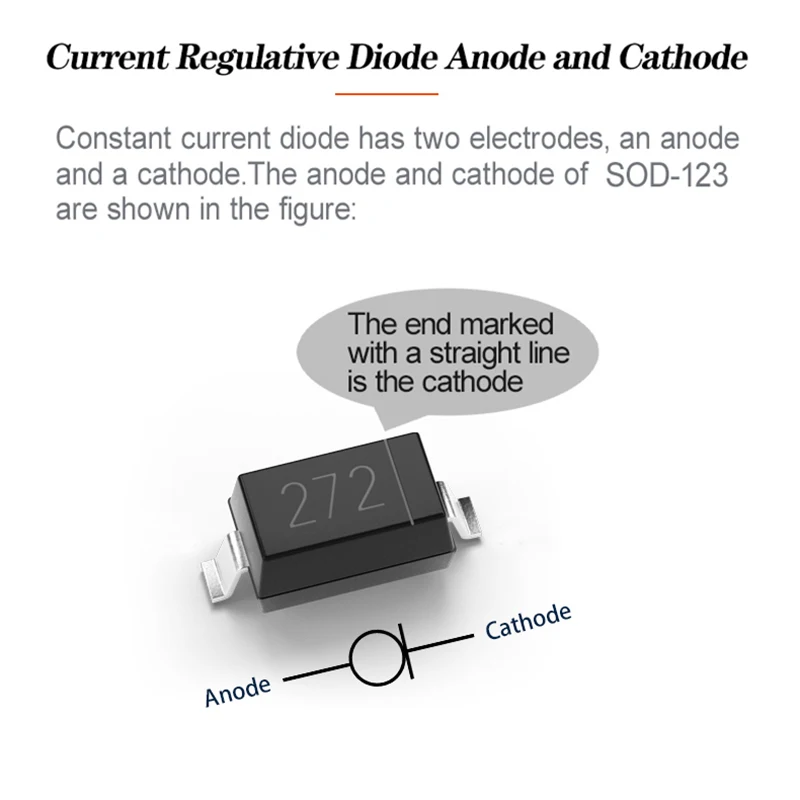 5PCS CRD  S-272T 2.70mA SMD SOD-123 Current Regulative Diode New It Can be Applied to LED Power Supply and Sensors