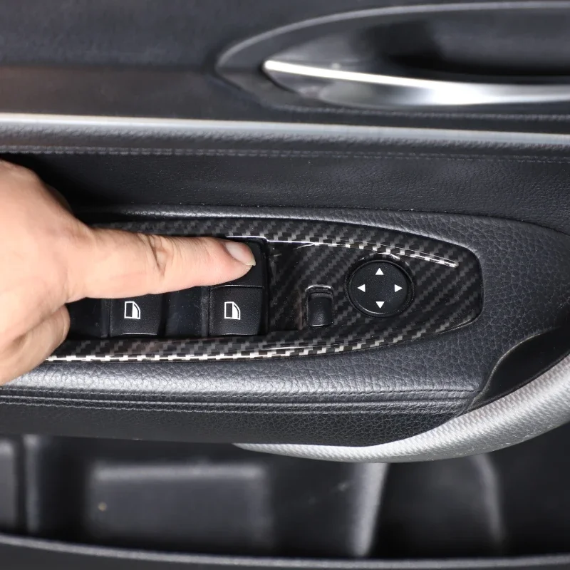 

2014-2019 For BMW 2 Series Coupe F22 ABS Carbon Fiber Car Glass Lift Switch Panel Frame Stickers Interior Car Accessories