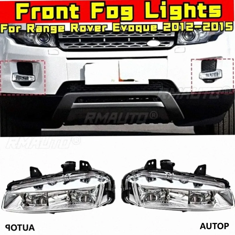 For Range Rover Evoque 2012-2015 Front Fog Lights Front Bumper Fog Lamp Light Housing Front Bumper Fog Light Lamp Styling Kits