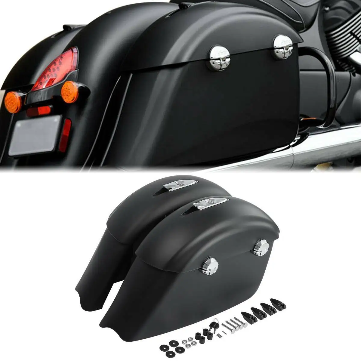 

Motorcycle Hard Saddlebag For Indian Chieftain 2014-2018 16 Roadmaster 2015-2023 Springfield Dark Horse 2019 Limited 2017 Elite