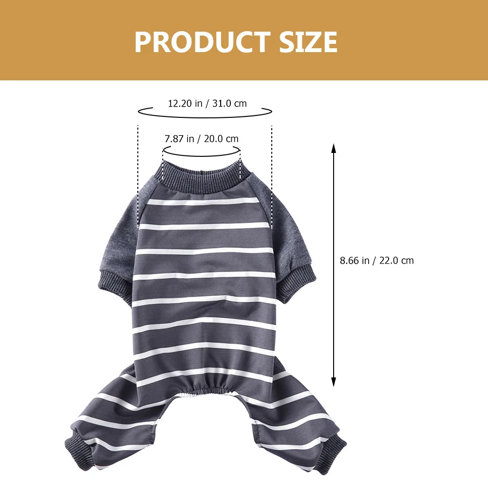 

Pet Pajamas Clothes Household Dog Clothing Warm Accessory Apparel Polyester Supply