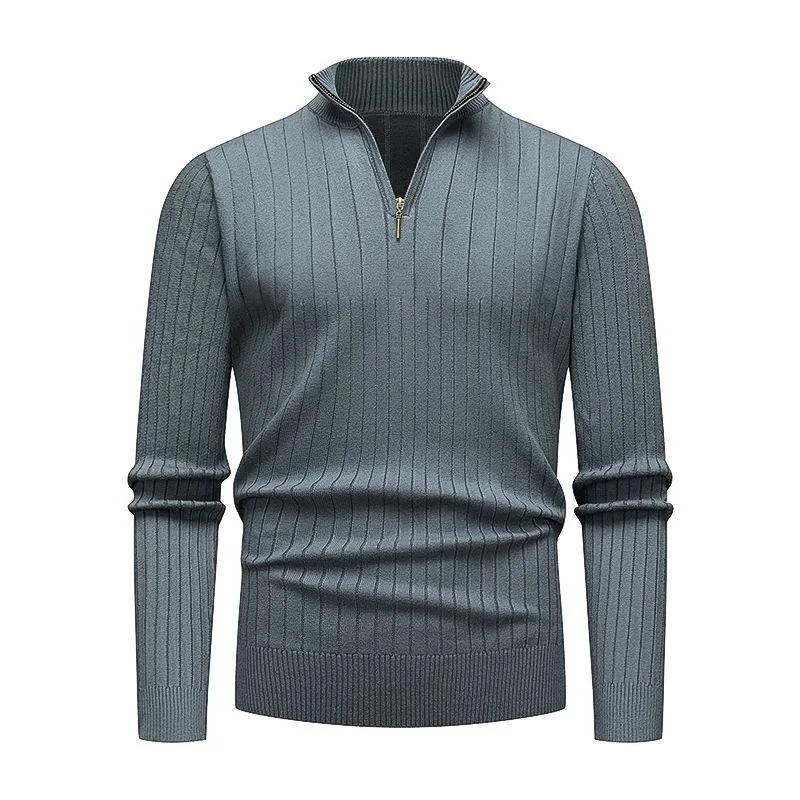 

Men's Knitted Sweater Half Zip Style Casual Comfortable Fit Spring Season Fashionable Design Non-Shrink Material