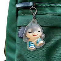 Creative Animals 2D Flat Acrylic Keychain Hanging Pendant Cartoon Pendant Fans Gift