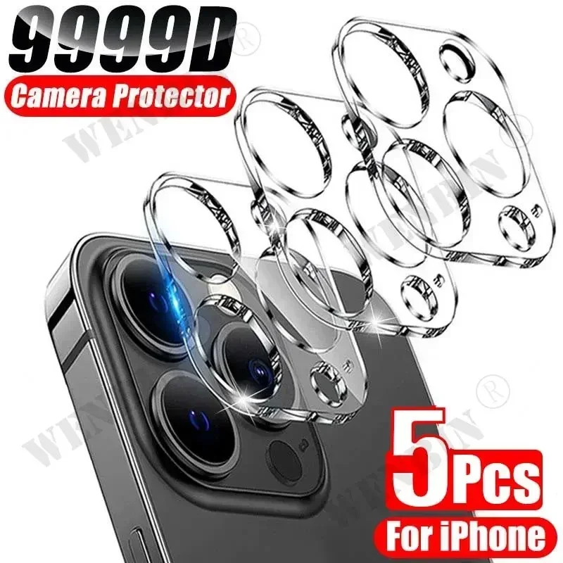 Vidrio Protector de lente de cámara para iPhone 15 14 Pro Max Plus 13 12 11 Pro Max, vidrio Protector de cubierta completa para película de cámara