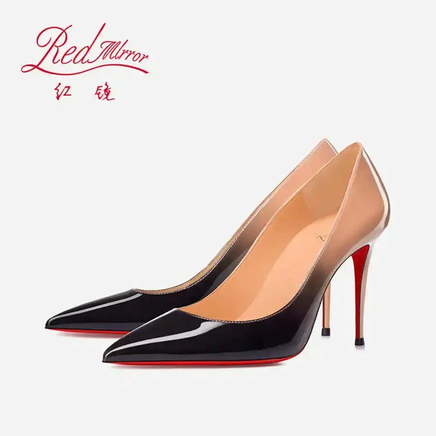 

shoes women 2024 Women's elegant high heel shoes Women Brand Pumps sexy Red Shiny Bottoms Pointed Toe Black Party Ladies Shoes