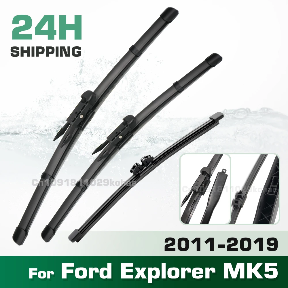 GREATROAD Scheibenwischer LHD & RHD Vorder- und Hinterwischerblätter-Set für Ford Explorer MK5 2011–2019, Windschutzscheiben- und Windschutzscheiben-Fensterbürsten