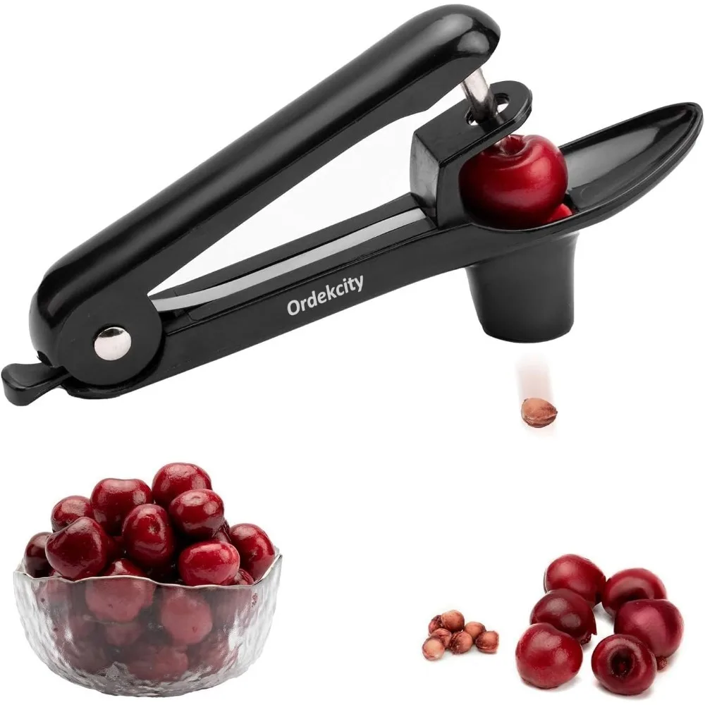 

Cherry Pitter - Ordekcity Stainless Steel Cherries Corer Pitter Tool with Hand-held Push Design
