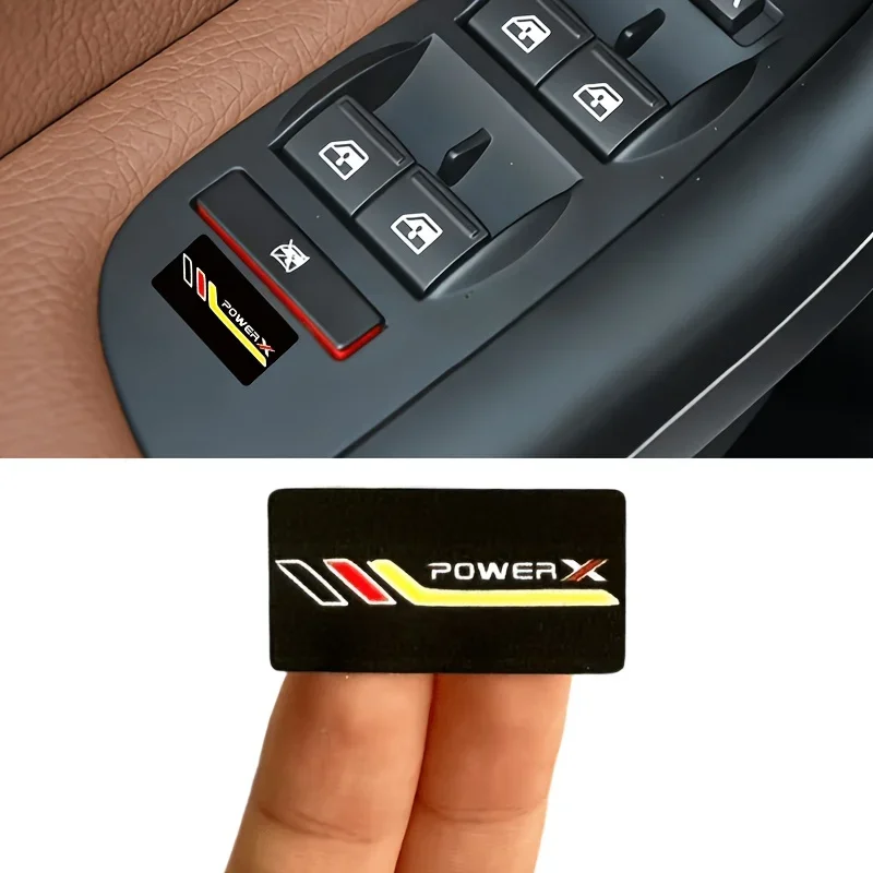 1set Power X Colorful Logo Vinyl Sticker Auto Air Vent Door Handle Interior Decor Decal Universal for All Vehicles