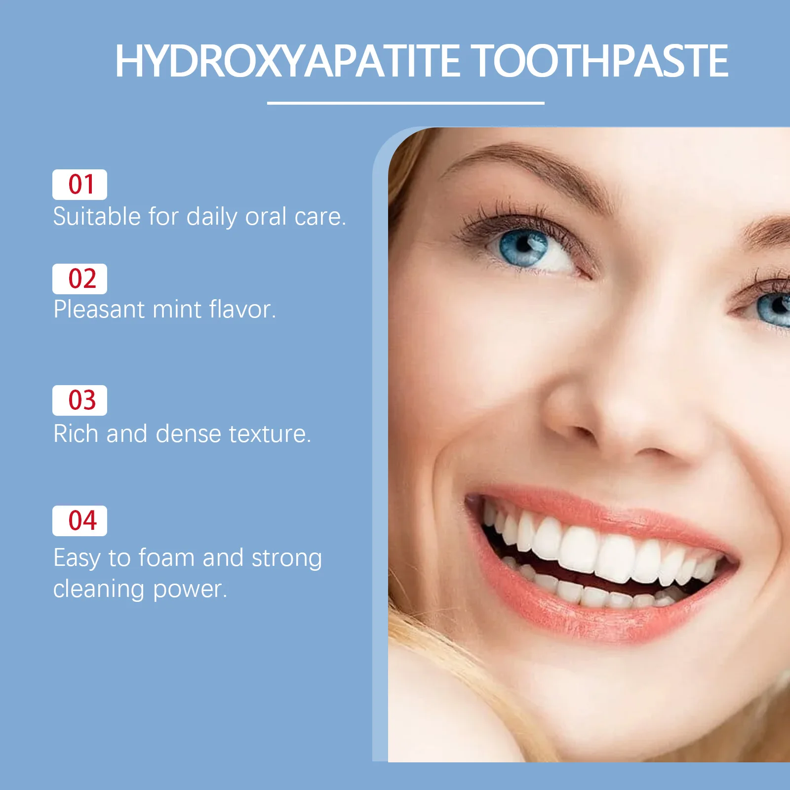 

9.9% Hydroxyapatite Toothpaste Teeth Whitening Protect Enamel Oral Cleaning Stain Removal Freshens Breath Brightening Toothpaste