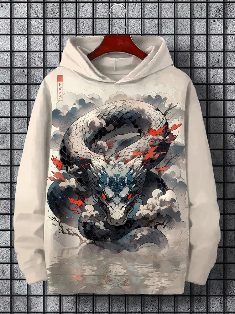 

2024 Autumn and Winter Anime Men's Hoodie Art Leisure Sports Daily Sweatshirt Hoodie Printed Pattern New Autumn and Winter