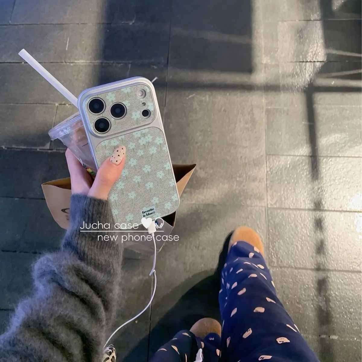 INS Korean Creative White Flower Advenced Leather Phone Case For iPhone 17 16 15 14 13 Pro Max Plus Shockproof Protective Cover