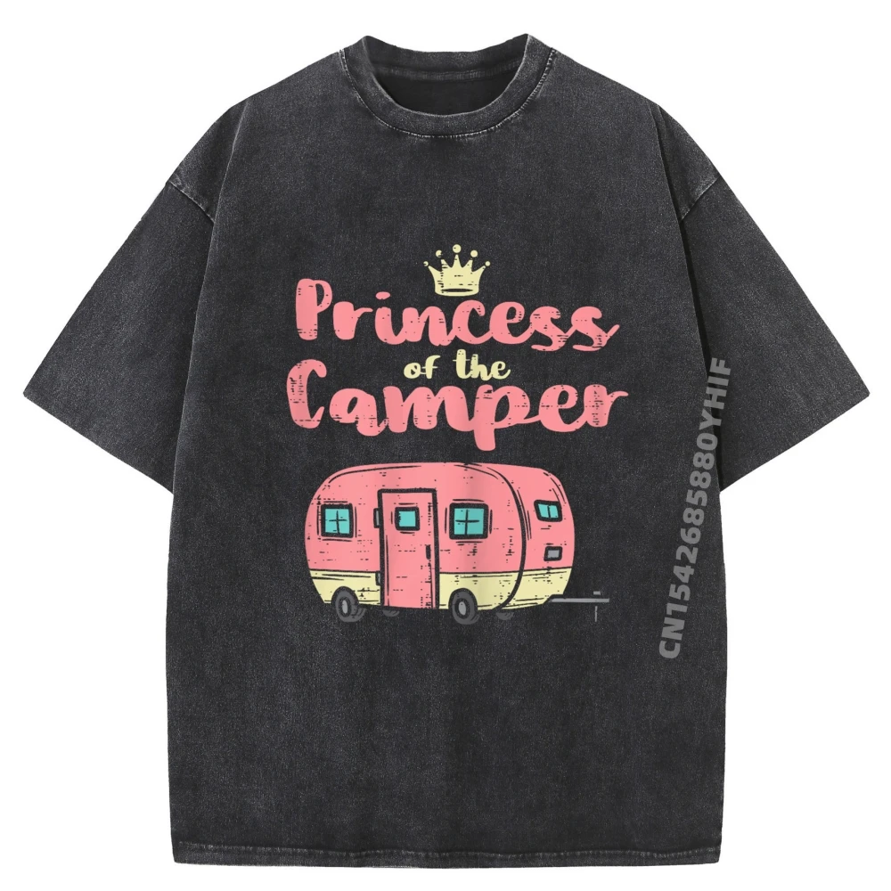 

Принцесса Кемпера Кемпинг Ван Трейлер Rv Женщины Дети Девушки Симпатичная футболка большого размера Мужская уличная стираная одежда