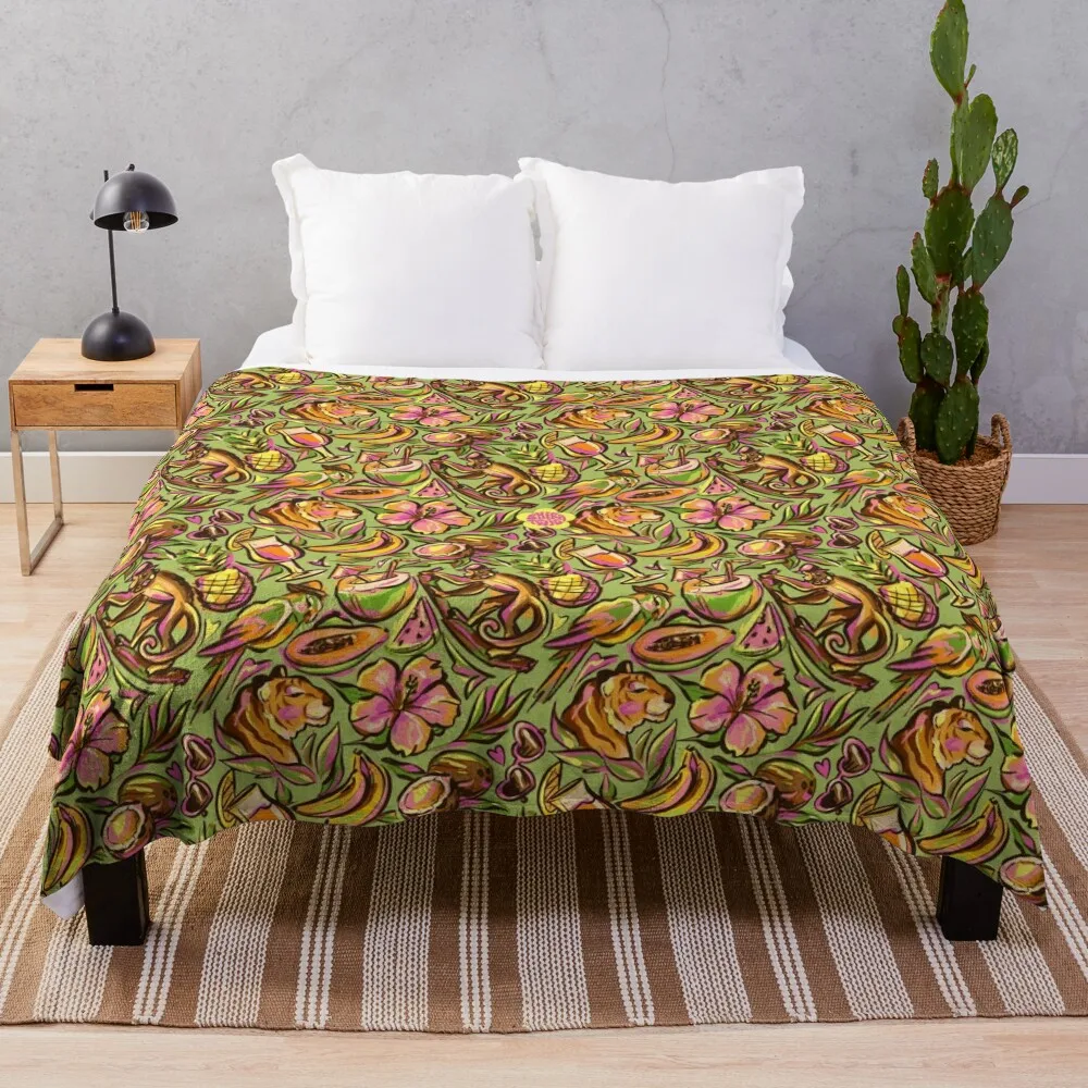 Coco Calypso pattern (shiratwig) Throw Blanket For Decorative Sofa Luxury Designer Bed linens Blankets