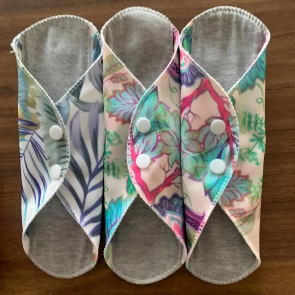 5 قطعة حفاضات الجرافين قابلة لإعادة الاستخدام الفوط الصحية 23 سنتيمتر مانعة للتسرب منصات القماش الحيض لينة مع طبقة مقاومة للماء بطانة اللباس الداخلي ليلة #2