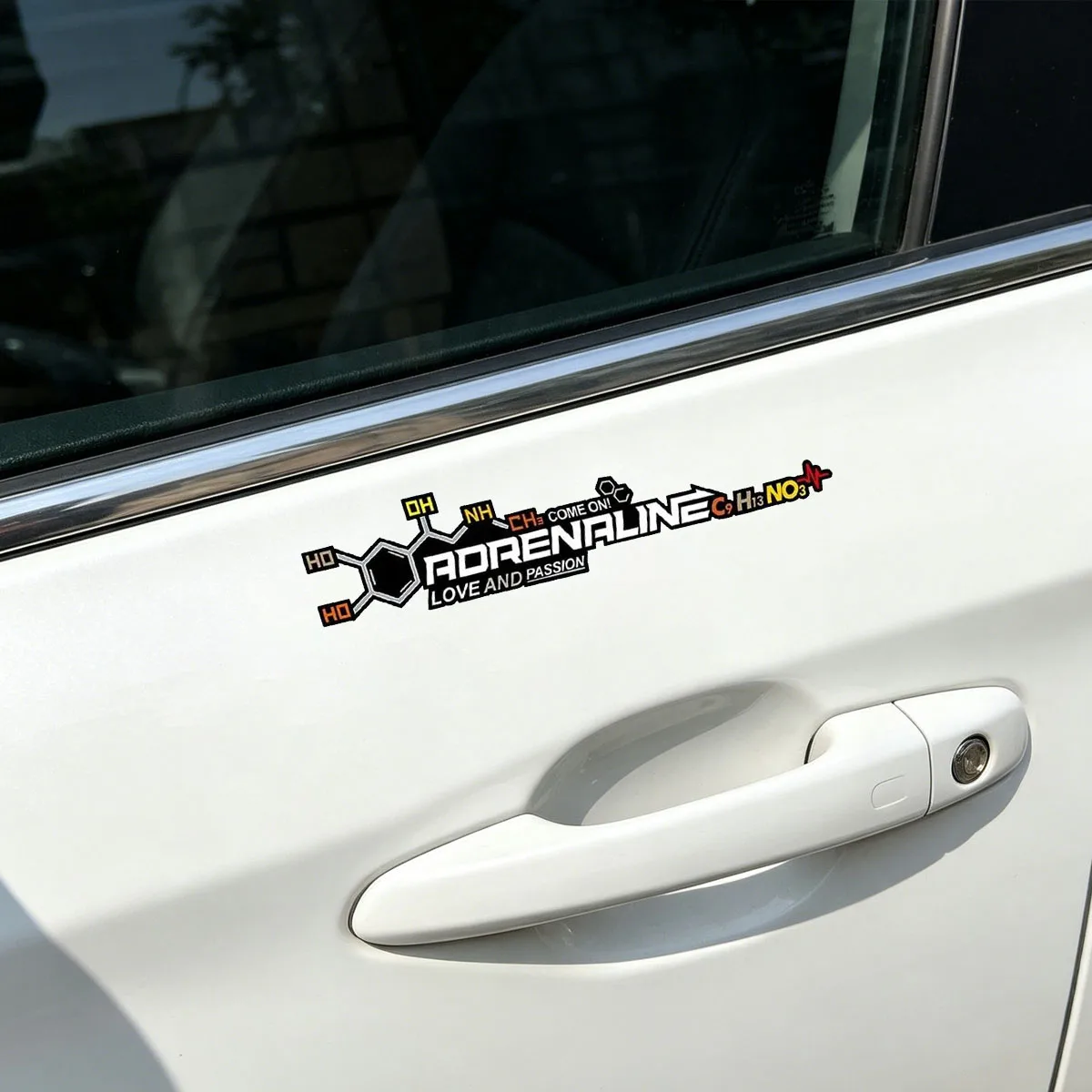 Adrenalin-Molekülformel-Autoaufkleber, Autofenster-Heckscheiben-Autodekoration, Auto-Styling-Aufkleber und -Sticker – Detail 6