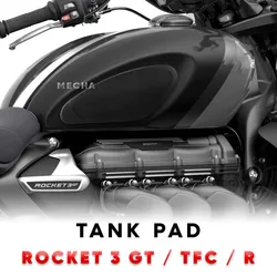 New Motorcycle Tank Pads Stickers For Rocket 3 GT R TFC Rocket3 Black Rubber Fuel Tank Pad Decal Gas Knee Grip Traction Pad
