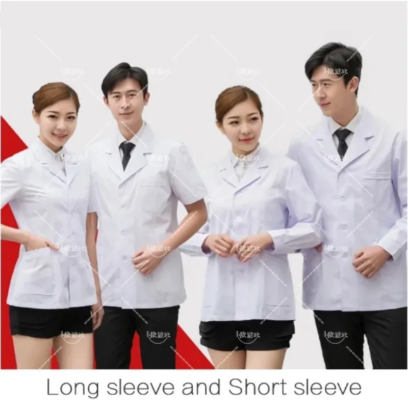 Half-length Cotton Nursing Suit Scrub Soft Breathable Overalls Unisex Overalls Uniforms Beauty Salon Laboratory Overalls Jacket