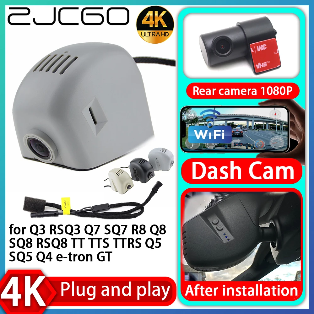 

UHD 4K 2160P Plug and Play DVR Dash Cam UHD Video Recorder for Q3 RSQ3 Q7 SQ7 R8 Q8 SQ8 RSQ8 TT TTS TTRS Q5 SQ5 Q4 e-tron GT