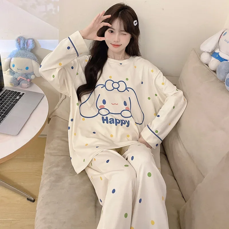 Sanrio pajamas spring two-piece set Yugui dog loungewear Sanrio loungewear cute casual and comfortable Yugui dog pajamas