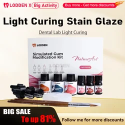 Light Curing Stain Glaze Dental  for Removable Dentures on Polymerised Ceramics/Print Resin/PMMA Disc Temporary Dental Materials