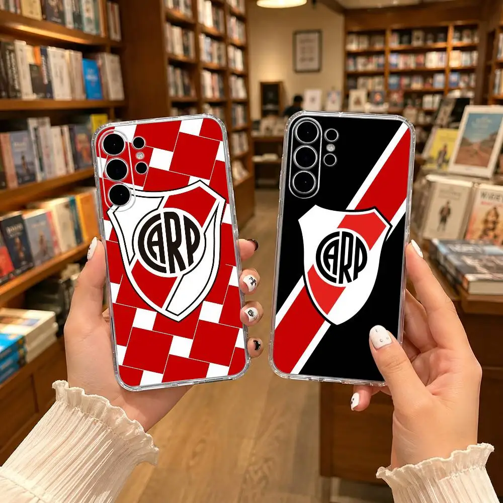 flag R-River Plate 1901 Clear Hard Phone Case For Samsung S25,24,23,22,21,10,9,Ultra,Plus,Lite Transparent Cover