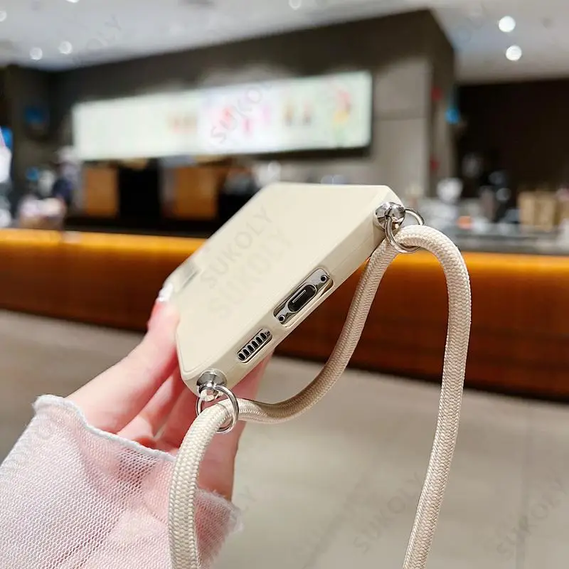 Crossbody-Hülle mit Trageband, weiche Schutzhülle für Samsung Galaxy S23 FE S25 S26 S24 Ultra A17 A57 A37 A18 A55 A56 A16 5G, Flüssigsilikonhülle – Detail 8
