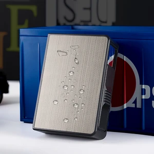 Portable automatic cigarette for men, waterproof metal cigarette box, starting case, no longer device, capacity 20pcs 12 Main Sales Lighter Door - №9
