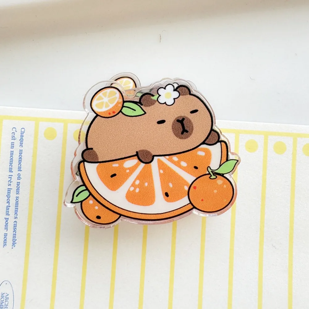 Practical Cartoon Style Capybara Paper Clip Office Stationery Learning Supplies Note Holder Mini PP Clip