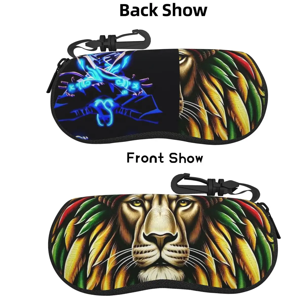 

Rastafarian Amaiquina Reggae Rasta Lion Street Skullies Shell Glasses Case Protector Sunglasses Box Women Men Soft Eyeglass Bag