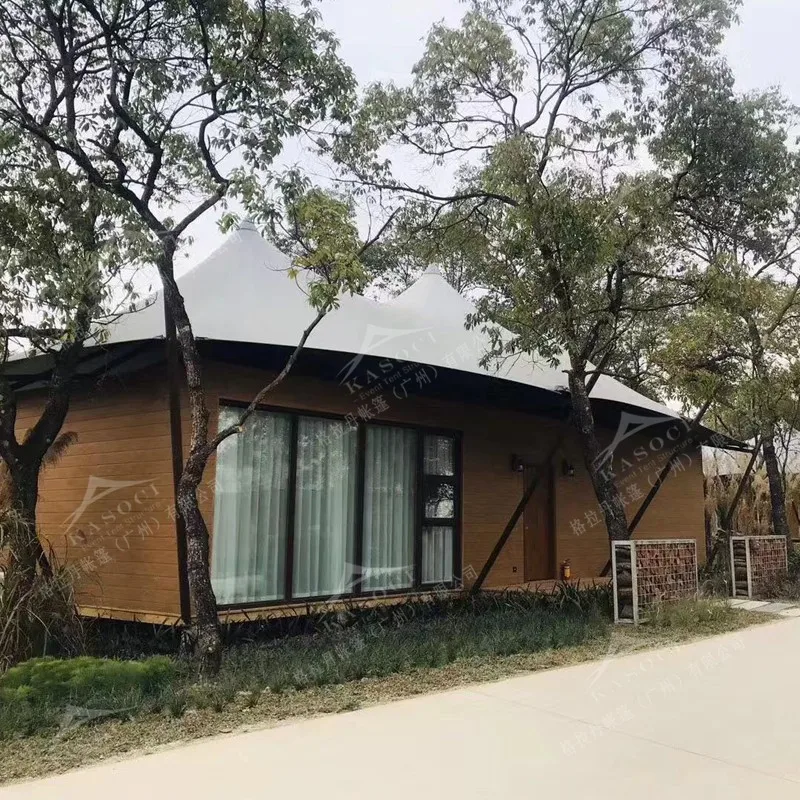 Wild luxury high-end tent hotel scenic camping reception hall large space accommodation tent outdoor tent