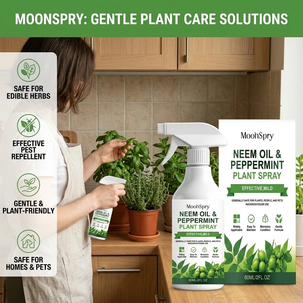 Neem Oil & Peppermint Spray Promote Healthy Plant Growth Garden Pest‑defense Care Natural Essential Oil Plant Protection Spray