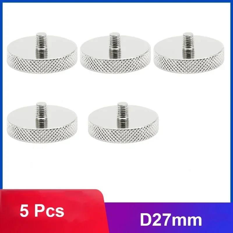 

5Pcs/Set D27mm Super Strong Pot Pan Salvage Permanent Ndfeb Heavy Pull Hook With External Threaded Rod Neodymium Magnet Fishing