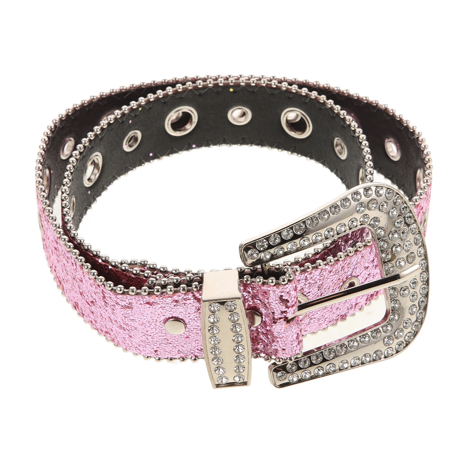 

Adjustable Women Waist Belt with Rhinestones Stylish Dress and Jeans Belt for Casual Or Formal Wear Unique Personality Statement