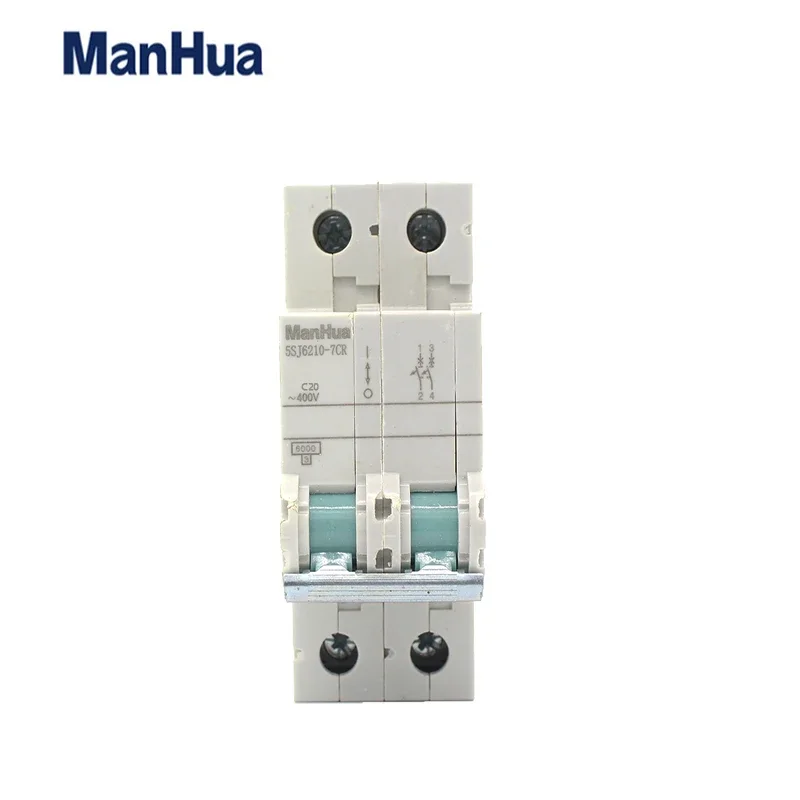 MCB Double Poles 5SJ6210 C Curve 16A 25A 63A 2P  Breaking Capacity 6KA Miniature Circuit Breaker LOW Heat Rising AC230V DIN Rail