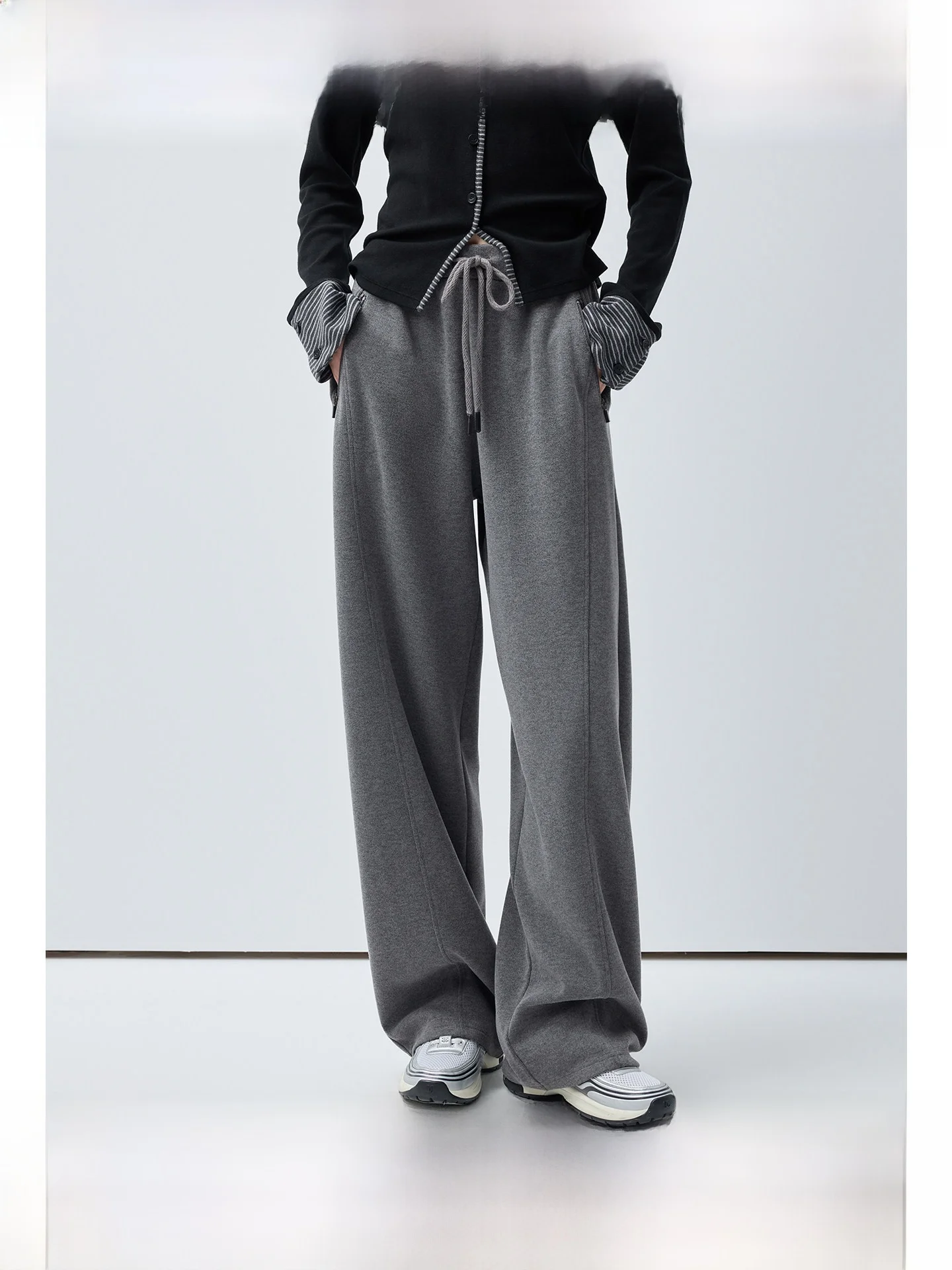 

Flowy Casual Pants for plus Size Women High Waist Wide Leg Pants Spring Versatile Slimming Pants Casual Comfortable Breathable