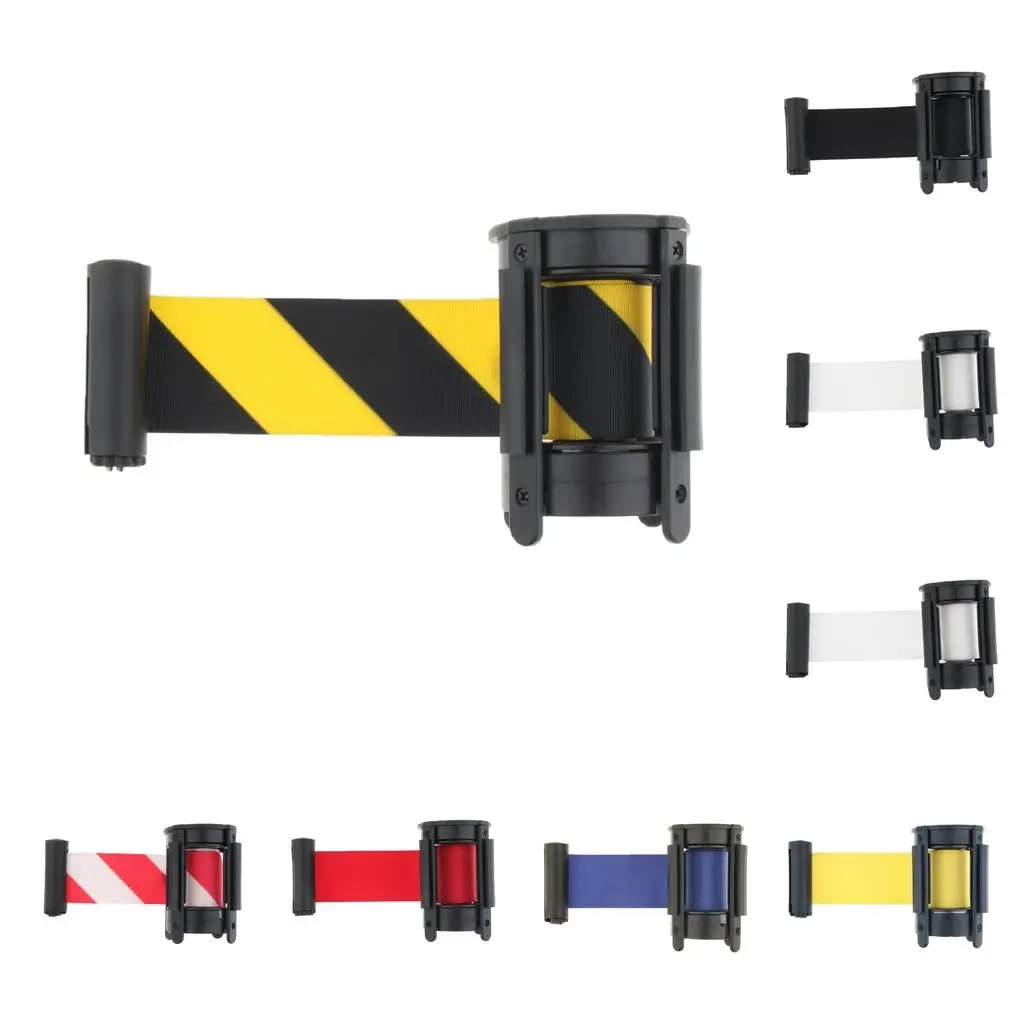 6개의 컬러 포스트 큐 배리어, 확장형 개폐식 웨빙,