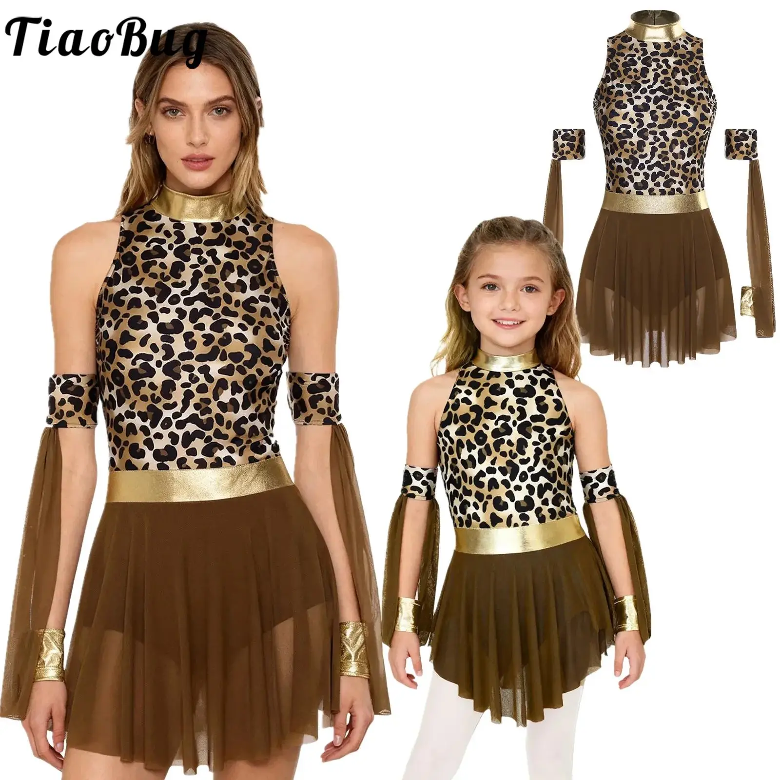 

Карнавальные костюмы для косплея с доисторическим пещерным камнем для женщин и девочек, примитивное тюлевое платье на Хэллоуин, одинаковые нарукавники