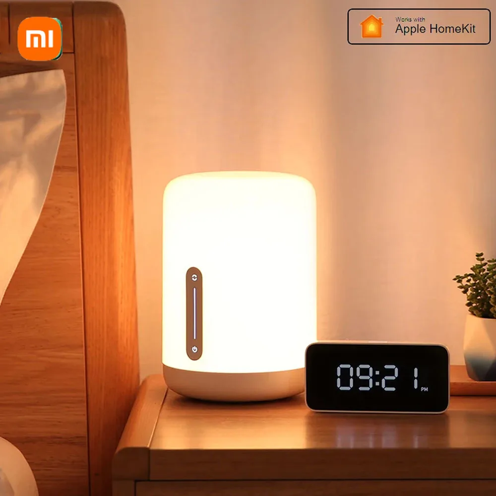 Xiaomi Mijia Bedside Lamp 2 Smart Table LED Night Light Colorful 400 Lumens Bluetooth WiFi Touch Control for Apple HomeKit Siri