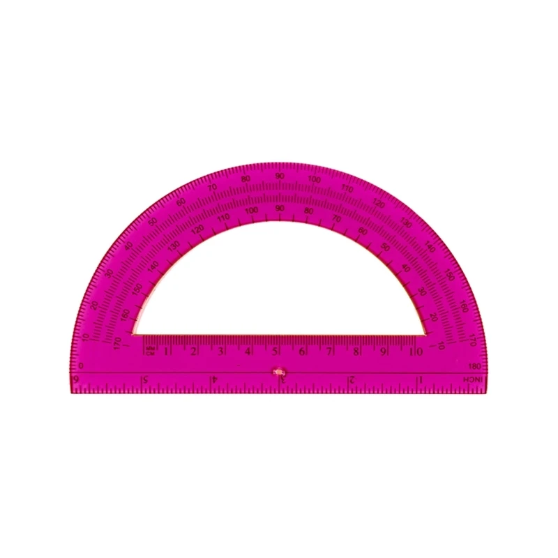 5 Stuks Math Gradenbogen 180 Graden Plastic Gradenboog 6 Inch Gradenbogen Voor Opstellen, Hoek Meting Tool