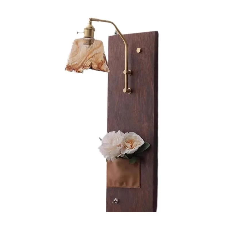 

living room background decorative lamp, retro wabi-sabi wind B & B bedroom bedside lamp, aisle corridor wall lamp