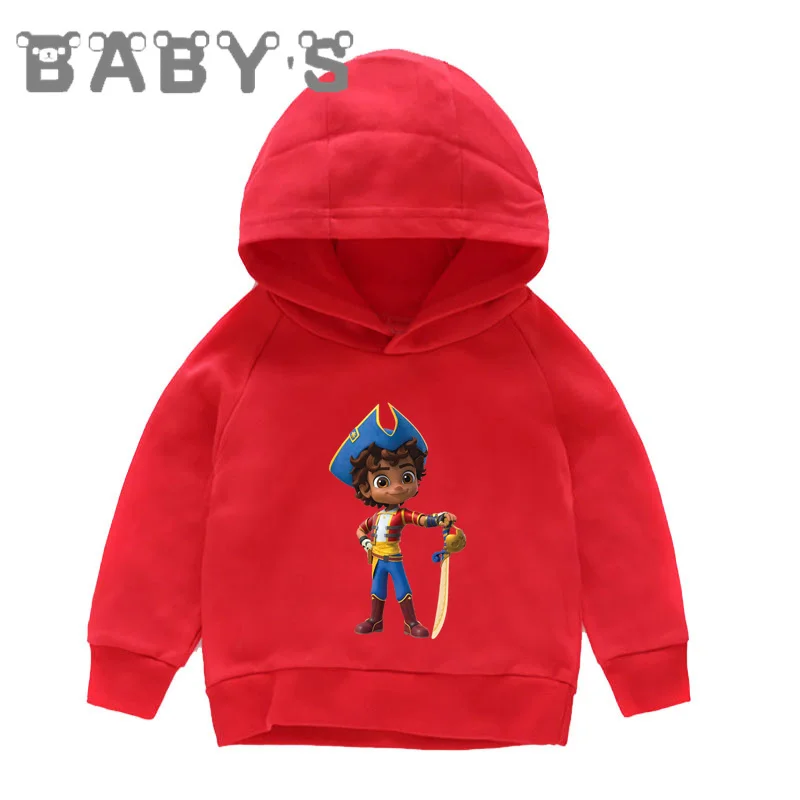 Hot Sale Santiago Print Cartoon Kids Hoodies Fashion Boys Girls Sweatshirts Autumn Children Clothes Cotton Baby Tops,KMT5877